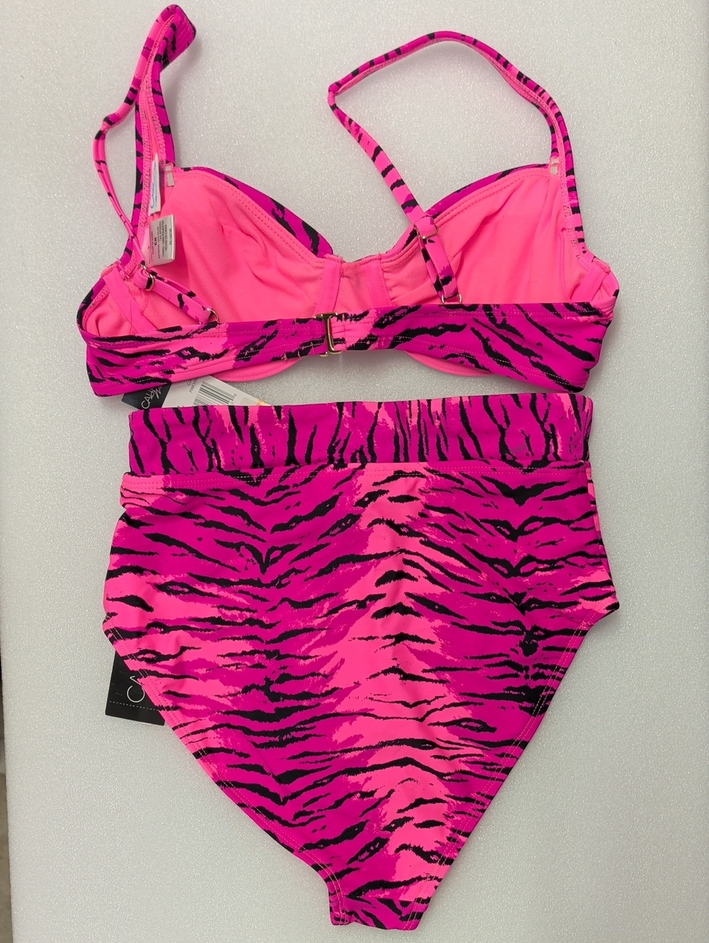 California Waves Pink Zebra Bikini Set Size Small - Picture 4 of 5
